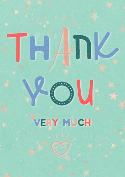thank you pastel Thank You Card 14947 created by Paper Wishes Co