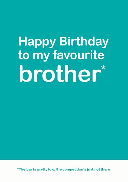 brother favourite Birthday Card 13049 created by Lisa Jestico