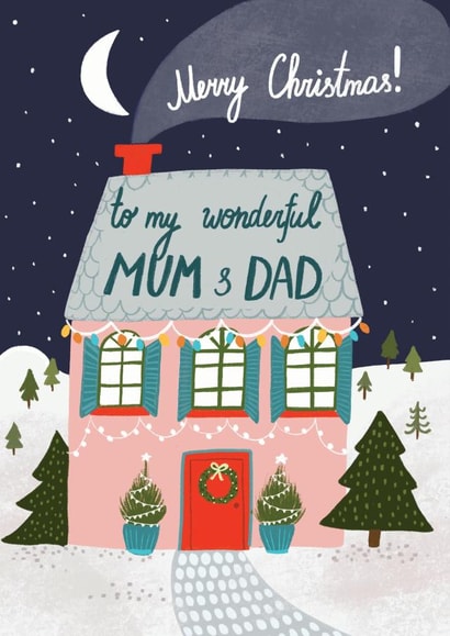 parents traditional Christmas Card 10265 created by Forever Funny