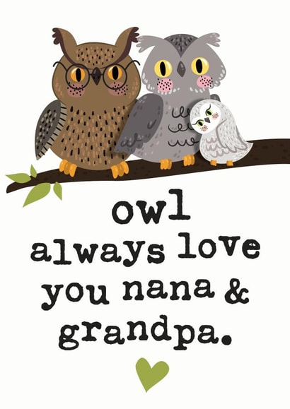 Owl Day Just because Card 6023 created by Mrs Best Paper Co.