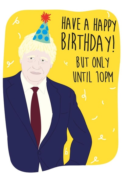 Boris Johnson themed birthday card created by I Made A Card