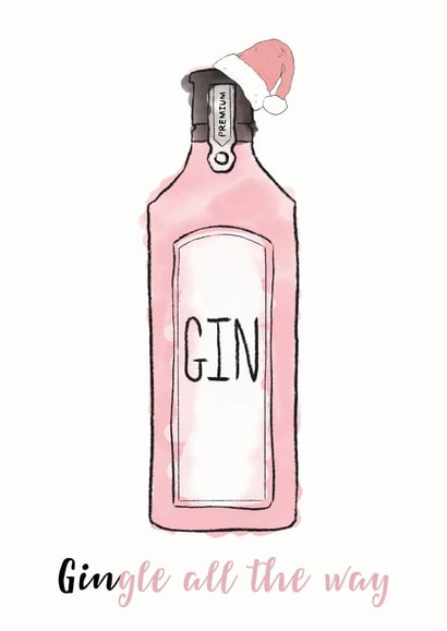 Gin xmas Christmas Card 20429 created by Zoe Garland