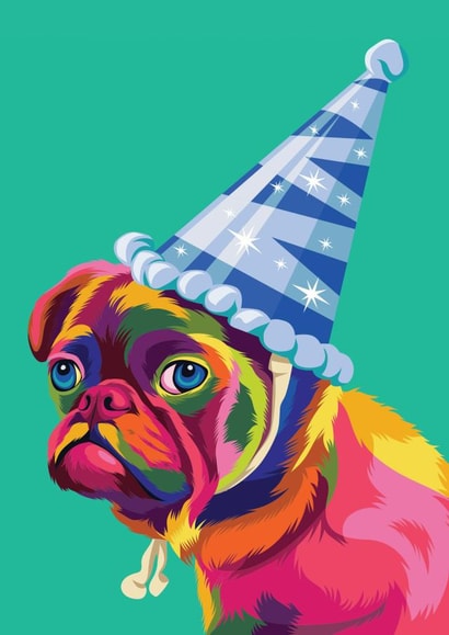 dog pug Card 20430 created by Zoe Garland