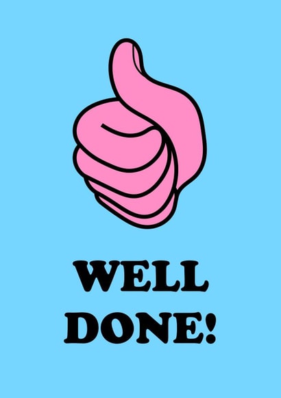 Well done congratulations card created by Adam Regester