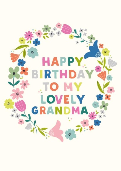 Grandma flowers Birthday card created by Sarah Corcoran 