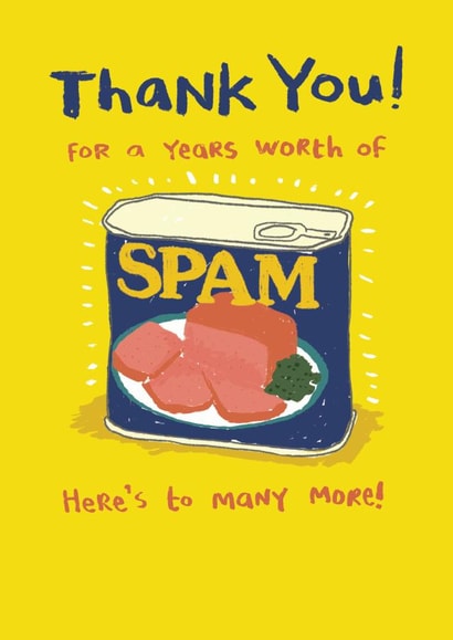 spam cheerful Thank You Card 14967 created by Hew Ma