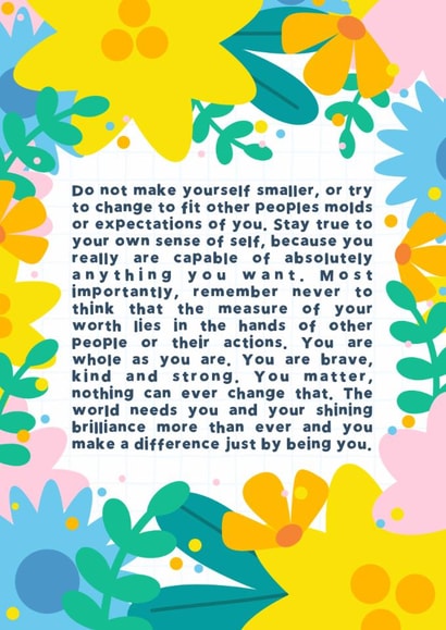 Sweet card to reassure someone and send a smile. created by Jessica Rachel Sharp