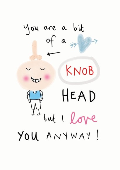 knob rude Anniversary Card 45362 created by Lindsay loves to draw