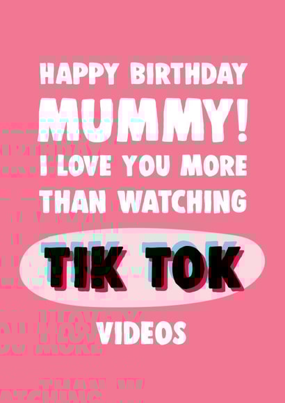 tik tok mummy Birthday Card 6806 created by Dolli Does Design