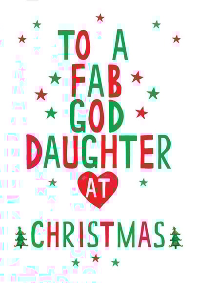 classic god daughter Christmas Card 17719 created by Earlybird