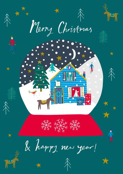 skiing classic Christmas Card 24283 created by Jessica Hogarth
