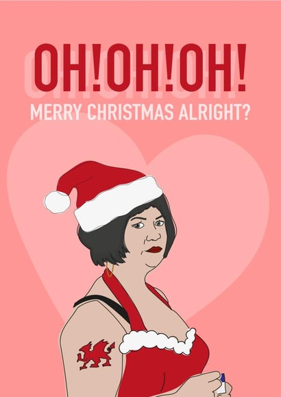 Gavin and Stacey Nessa Christmas Card created by AliceandEmmaDesigns