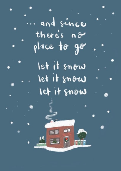 classic house Christmas Card 43330 created by Sam Bratby Art 