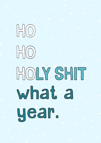 What a year Christmas card created by Jude Patla 