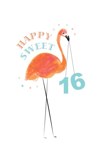flamingo sweet Birthday Card 18864 created by Lea Velasquez