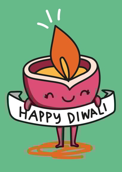 diwali cute Card 8021 created by The Playful Indian