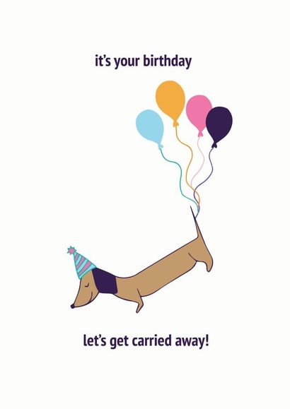 dachshund dog Birthday Card 20465 created by Patterntalk
