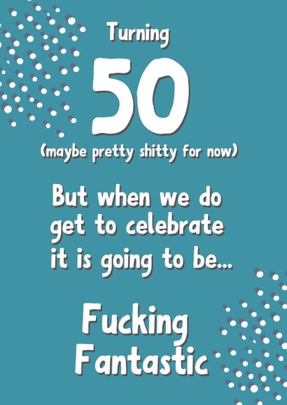 50 adult Birthday Card 18483 created by Jean Lawrie