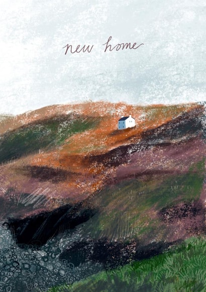 moving house hills New Home Card 20021 created by Becca Hall illustration