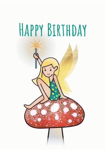 fairy blonde Birthday Card 15055 created by Karmuka