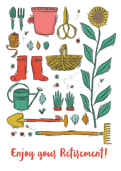 retire garden Retirement Card 20252 created by Emily Hunter