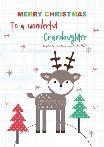 granddaughter deer Christmas Card 12720 created by TillieMint