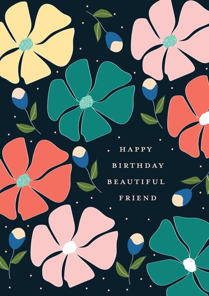 beautiful friend Birthday Card 18865 created by Lea Velasquez