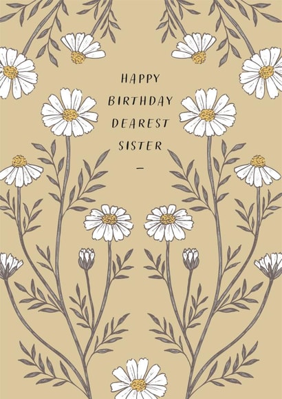 Chamomile sister birthday card created by Gooseberry Moon