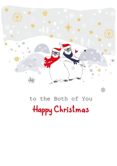 couple cute Christmas Card 11295 created by SABIVO Design by Sabina