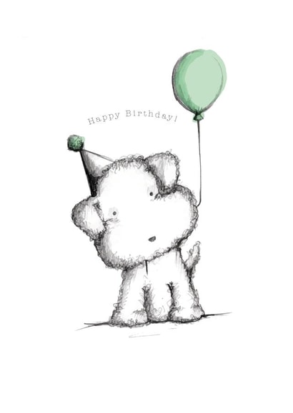 Dog Labradoodle  Birthday Card 20454 created by @doublepea_designs