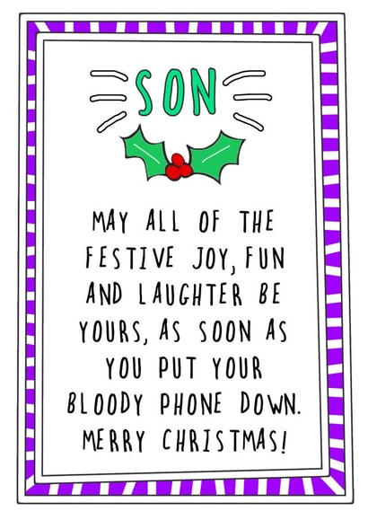 phone bloody Christmas Card 7552 created by Go La La!