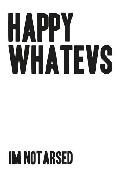 adult funny Just because Card 29745 created by Proper Gander Design