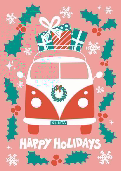 adult camper Christmas Card 42788 created by Cathy Cornish