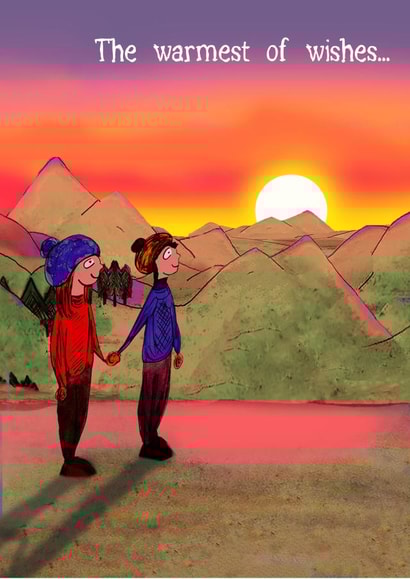 hiking illustration Just because Card 39645 created by Laura Kavanagh