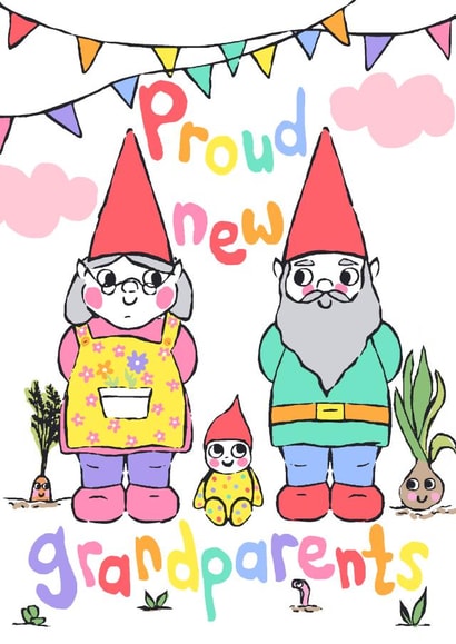 Proud new Grandparents card created by Pink Pea