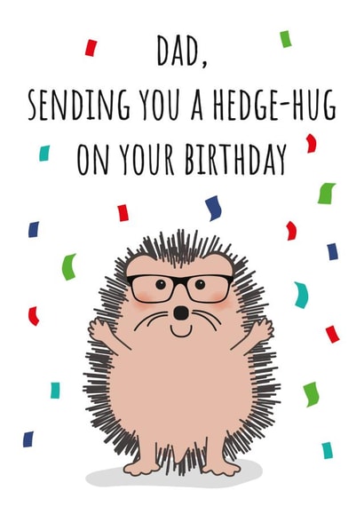 Happy Birthday Dad Hedgehog Card created by The Northern Bird