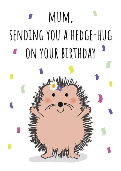 Happy Birthday Mum Hedgehog Card created by The Northern Bird