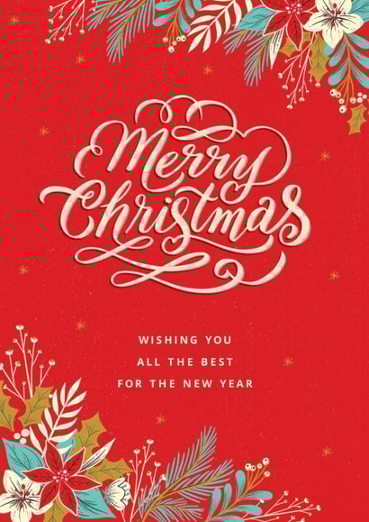 Merry Christmas Lettering Card created by Dalia Clark Design