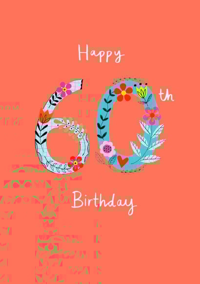 60 sixty Birthday Card 20439 created by Lindsay loves to draw