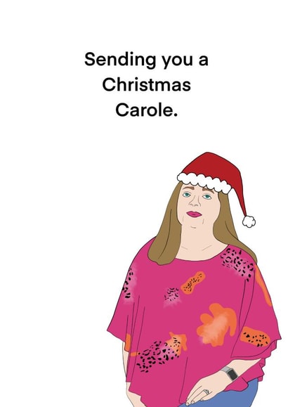 Christmas Carole Baskin created by The Sweary Card Co