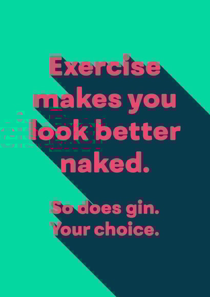 funny exercise Birthday Card 27167 created by Ginger Ink Design