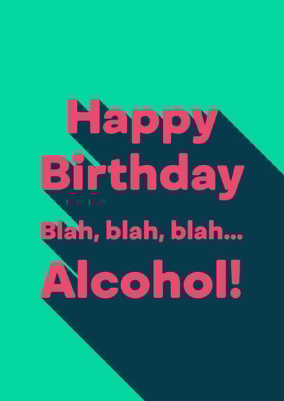 alcohol funny Birthday Card 4881 created by Ginger Ink Design