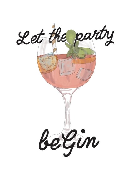 Gin Pink Birthday Card 15083 created by Emma Keight