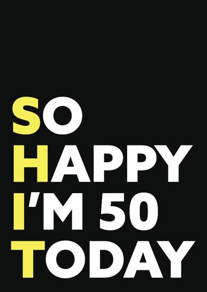 Funny 50th birthday card - Unisex - For her / For him - Joke - Milestone created by Tiger Feet Creations
