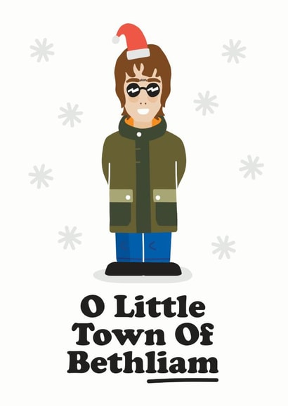 Funny Christmas Card - Liam Gallagher Pun - Oasis created by Studio Boketto