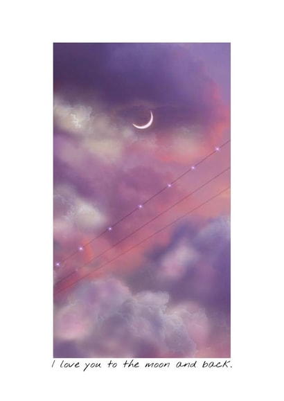 i love you  to the moon and back Card 42839 created by Katie-Lea