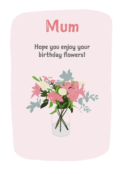 mum flowers Birthday Card 45168 created by @lydiapimmdraws