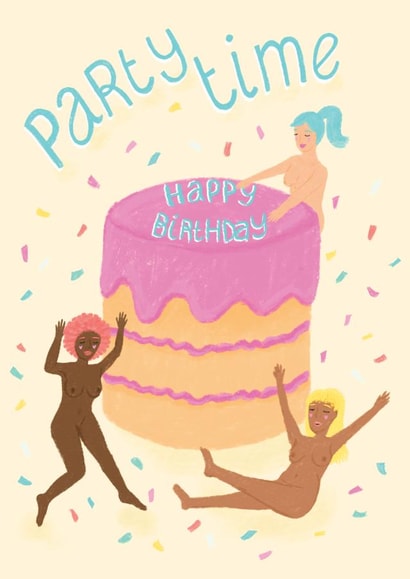 nude feminist Birthday Card 20516 created by Designs by Ellie May