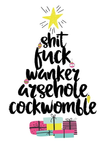rude swear Christmas Card 38578 created by Kiss My Card