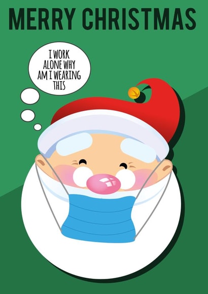 work alone Christmas Card 43564 created by Nathan Cooper